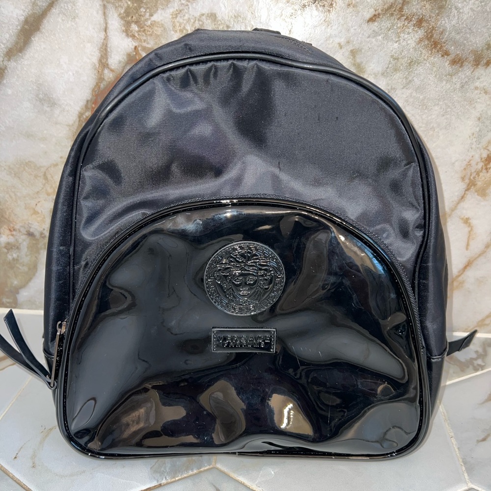Versace Perfumes Black Backpack